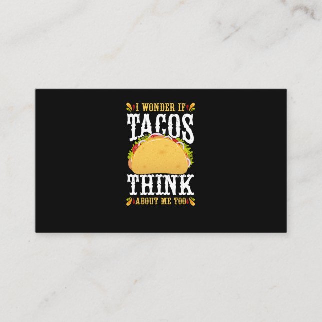30.Cinco de Mayo Ich frage mich, ob Tacos über mic Visitenkarte (Vorderseite)