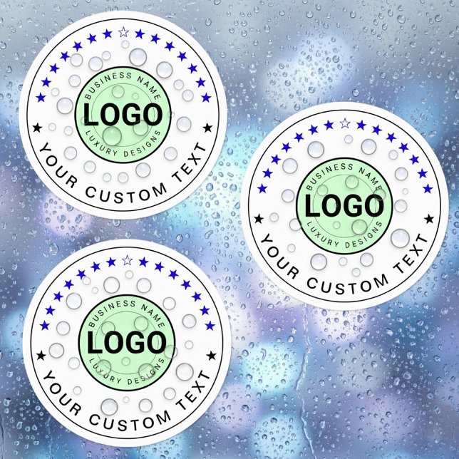 30 Custom Waterproof Stickers (Business Logo Name) Etiketten (custom waterproof company stickers with logo)
