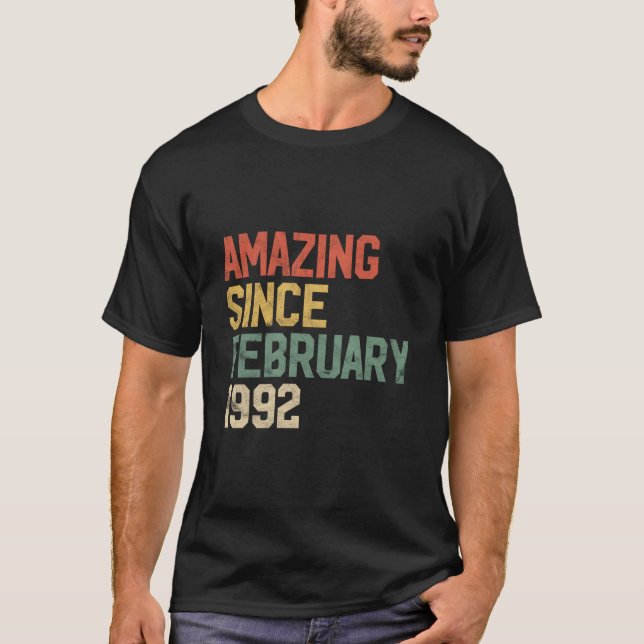 30 Erstaunliche seit Februar 1992 T-Shirt (Vorderseite)