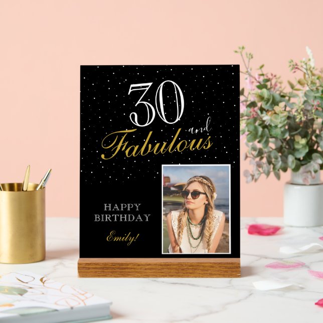 30 et fabuleux Elegant Black Birthday Photo (Mariage)