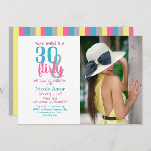 30 et Flirty 30th Birthday Invitation