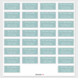 30 Étiquettes d'adresse individuelles pour invités