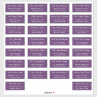 30 Étiquettes d'adresse individuelles pour invités