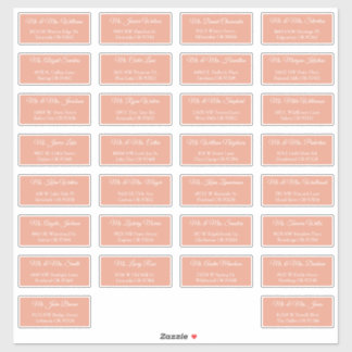 30 Étiquettes d'adresse individuelles pour invités