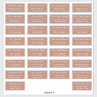 30 Étiquettes d'adresse individuelles pour invités