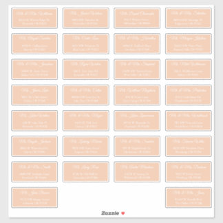 30 Étiquettes d'adresse individuelles pour invités