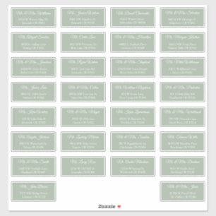 30 Étiquettes d'adresse individuelles pour invités