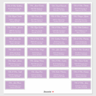 30 Étiquettes d'adresse individuelles pour invités