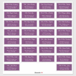 30 Étiquettes d'adresse individuelles pour invités
