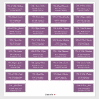 30 Étiquettes d'adresse individuelles pour invités