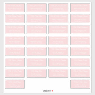 30 Étiquettes d'adresse individuelles pour invités