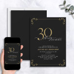 30 & Fabulous Black & Gold Kalligraphie Geburtstag Einladung<br><div class="desc">Es ist dein besonderer Geburtstag, und es ist an der Zeit zu feiern! Will du, den besten Bash in der Stadt zu werfen? Mit dieser 30 & Fabulous Black & Gold Kalligraphie zum Geburtstag laden Sie ein, mit dem höchsten Stil zu beginnen. Es wird sicher sein, den Ton für eine...</div>