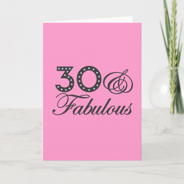 30 & Fabulous Geschenk Karte (Vorderseite)