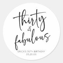 30 & Fabulous Minimalistisch 30. Geburtstag Party