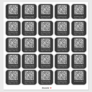 30 Firmenname mit QR-Code Aufkleber