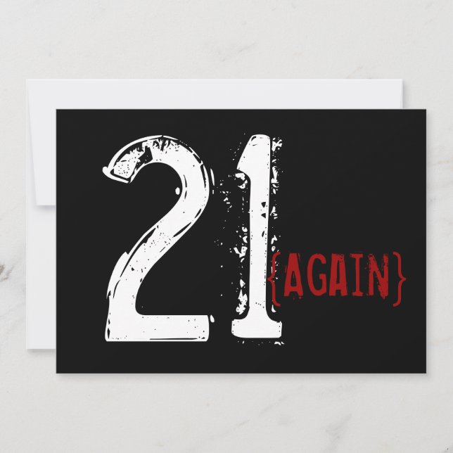 30. Geburtstag - 21. Geburtstag Einladung (Vorderseite)