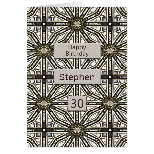 30. Geburtstag Abstrakt Mandala Design (Vorne)