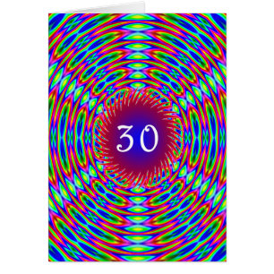 30. Geburtstag Abstrakte Trippy-Wirbel