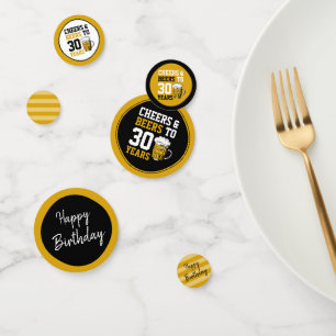30. Geburtstag Cheers & Biere bis 30 Jahre Konfetti