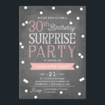 30. Geburtstag der Confetti-Überraschungs-Party Einladung<br><div class="desc">Dieser Chic und stilvolle 30. Geburtstags-Überraschungs-Party Einladung kennzeichnet ein elegantes Confettithema mit moderner Typografie; auf Tafel.  Für eine sogar denkwürdige Einladung wählen Sie eine gestempelschnittene Form,  ein strukturiertes Papier oder ein doppeltes starkes Papier vor.  Für ein kundengebundenes Geburtstagsjahr bitte schicken Mitteilung wir und wir Ihnen eine direkte Verbindung.</div>