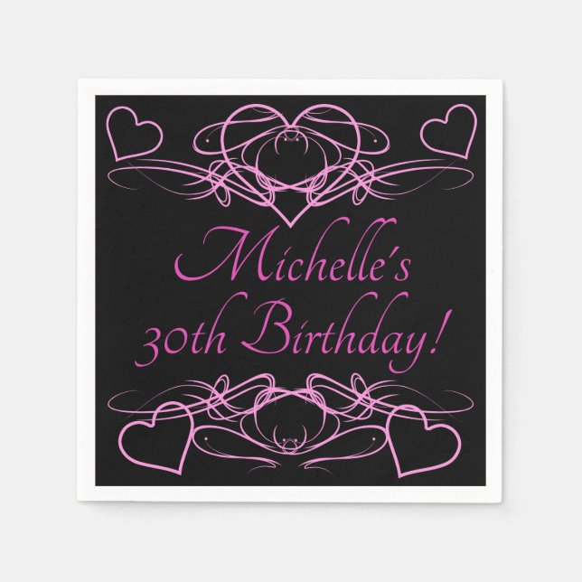30. Geburtstag der Frau Serviette (Vorderseite)