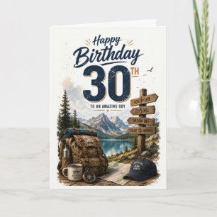 30. Geburtstag des Mannes Karte
