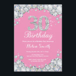 30. Geburtstag Einladung Rosa und Silver Diamond<br><div class="desc">Einladung zum 30. Geburtstag. Rosa und Silber Kristall Diamond. Elegante Birthday Bash laden. Erwachsener Geburtstag. Frauen zum Geburtstag. Männer zum Geburtstag.
Für weitere Anpassungen klicken Sie bitte auf die Schaltfläche "Anpassen" und verwenden Sie unser Designwerkzeug,  um diese Vorlage zu ändern.</div>