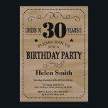 30. Geburtstag Einladung Rustikales Holz<br><div class="desc">Einladung zum 30. Geburtstag. Typografie. Feiert bis 30 Jahre. Rustikaler Holzhintergrund. Erwachsener zum Geburtstag. Männer oder Frauen zum Geburtstag. Kinder Junge oder Mädchen Lady Teen Teenage Bday einladen. 13. 15. 16. 18. 20. 21. 30. 40. 50. 60. 70. 80. 90. Jedes Alter. Für weitere Anpassungen klicken Sie bitte auf die...</div>