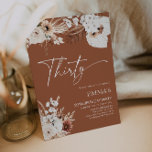 30. Geburtstag Einladung Terracotta Boho Pampas<br><div class="desc">Terracotta Einladungen zum Geburtstag sind die perfekte Möglichkeit, Ihren Gästen Ihren Geburtstag zu verkünden. Jede Geburtstagseinladung enthält aufwändige Blumendesigns und eine schöne Typografie in neutralen Farben wie Terrakotta, Beige und Erdtönen. Auf hochwertigen Kartons gedruckt, werden sie Ihre Gäste sicher beeindrucken und den Ton für Ihren besonderen Tag Set geben. Terracotta...</div>