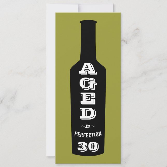 30. Geburtstag Einladung Wein Jahrgang Perfektion (Vorderseite)