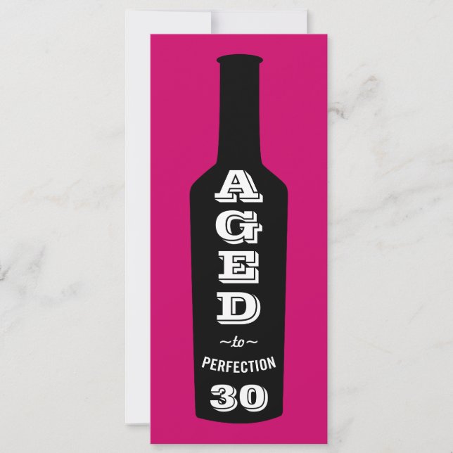 30. Geburtstag Einladung Wein zum Perfektionieren (Vorderseite)