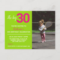 30. Geburtstag Einladungs-Foto-Karte Limon