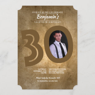 30. Geburtstag Foto Einladung