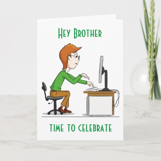 "30. GEBURTSTAG FÜR MEINEN BRUDER"-Karte Karte (Vorderseite)