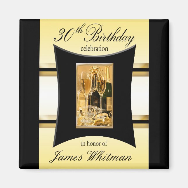 30. Geburtstag Gastgeschenk/Souvenier Magnet (Vorne)