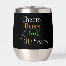 30. Geburtstag Golf Party Cheers Beers Black Gold