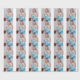 30. Geburtstag hinzufügen Name Datum Jahr Weißes F Geschenkpapier