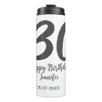 30. Geburtstag hinzufügen Namensdatum Jahr schwarz