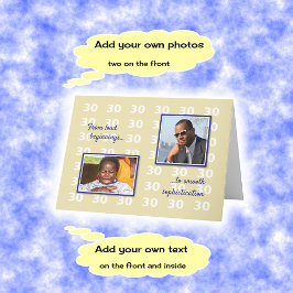 30. Geburtstag Ihre Fotos und Texte Karte