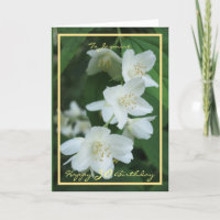30. Geburtstag Jasmine Blume Eleganter Goldrahmen