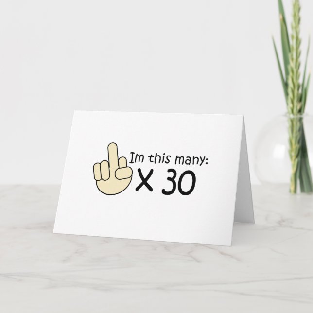 30. Geburtstag Karte (Vorderseite)