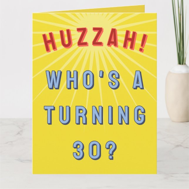 30. Geburtstag Karte (Vorderseite)