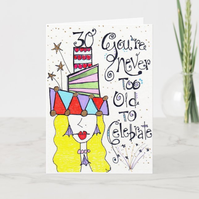 30. Geburtstag Karte (Vorderseite)