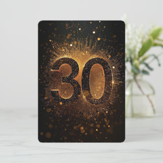 30. Geburtstag Konfetti Einladung Dirty Thirty Ele