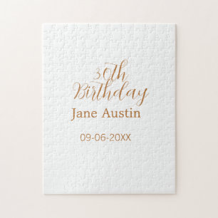 30. Geburtstag kupferbraun einfach stilvoll Name D