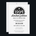 30. Geburtstag Limited Edition Einladung<br><div class="desc">Fun Simple Imitate Whiskey / Bierlabel stilisierte Erwachsenen Geburtstagsfeier Einladungen. Alle Texte können für Ihr eigenes Party bearbeitet werden. Minimal Schwarz/Weiß - Klassisches Vintages Design.</div>