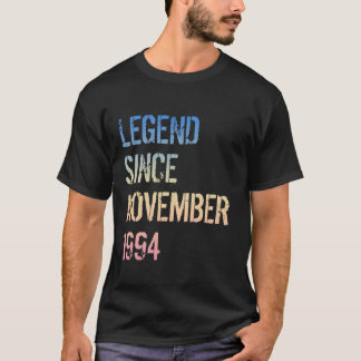 30. Geburtstag Männer Frauen Legende Geboren Novem T-Shirt