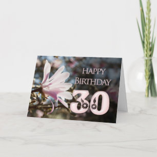 30. Geburtstag mit Magnolie Karte