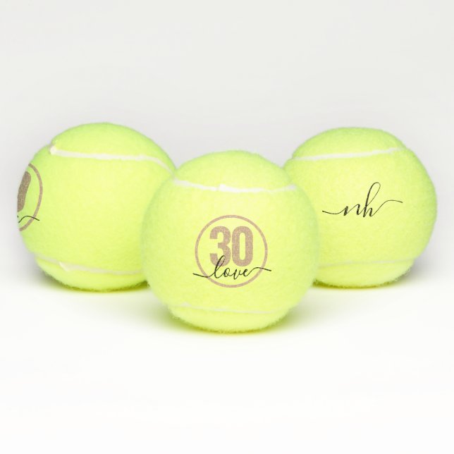 30. Geburtstag Mit Monogramm Brauch  Tennisbälle (Multi)