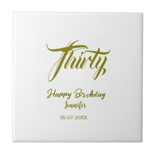 30. Geburtstag Name Datum Jahr Gold Vorlage thi Fliese